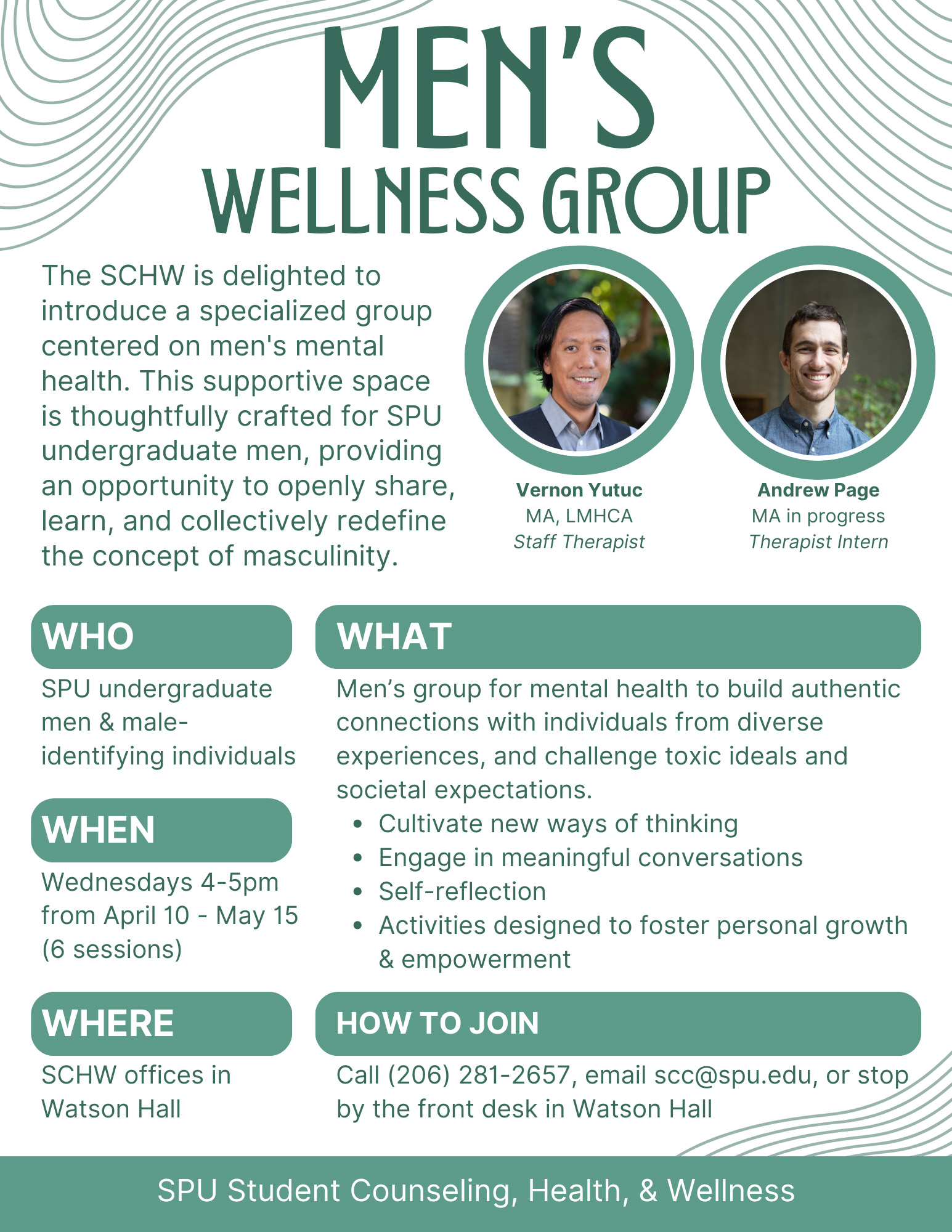 Men's Wellness Group flyer