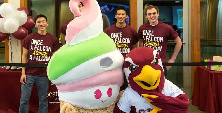 Falcon and the Menchies Mascot
