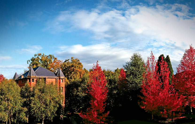 Alexander Hall in the fall