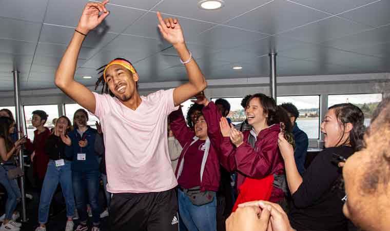 dancing on ferry