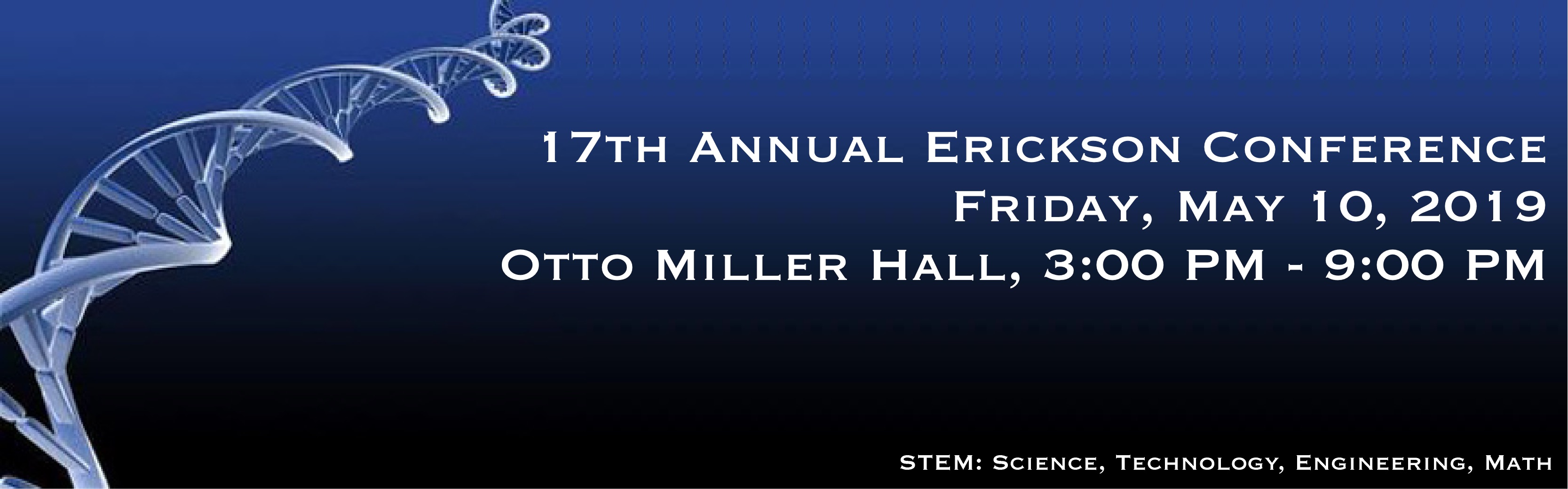 17th Annual Erickson Conference banner May 10, 2019