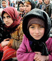 Photo of girls in Afghanistan courtesy of Central Asia Institute.