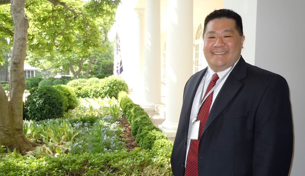 2011 Washington state Teacher of the Year Jay Maebori at the White House in Washington, D.C.