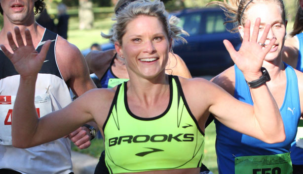 Ruth Hawkinson Perkins in the Twin Cities Marathon. Photo courtesy of Ruth Hawkinson Perkins.