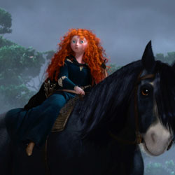 Brave: Merida and her horse, Angus.