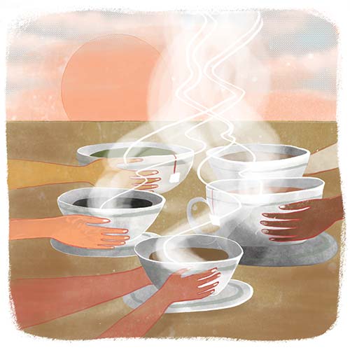 Coffee cups illustration