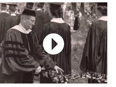 An Ivy Cutting scene from “Video: Celebrating 125 Years at SPU” on Youtube
