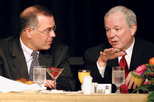 SPU President Philip Eaton and David Brooks