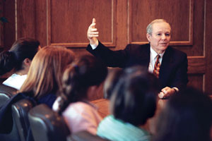 SPU President Philip Eaton addresses students