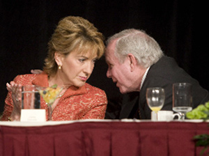 SPU President Philip Eaton, Carly Fiona
