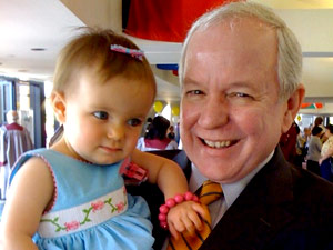 SPU President Philip Eaton and granddaughter