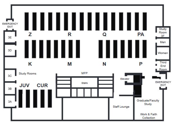 Library Map - Third Level