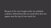 Why can't I just use Google
