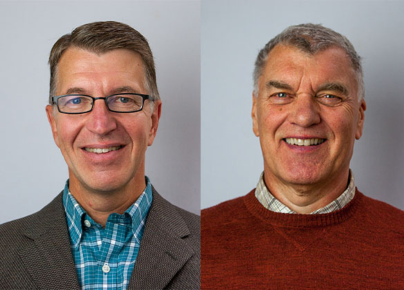 Professor Doug Strong and Professor Emeritus Rob Wall