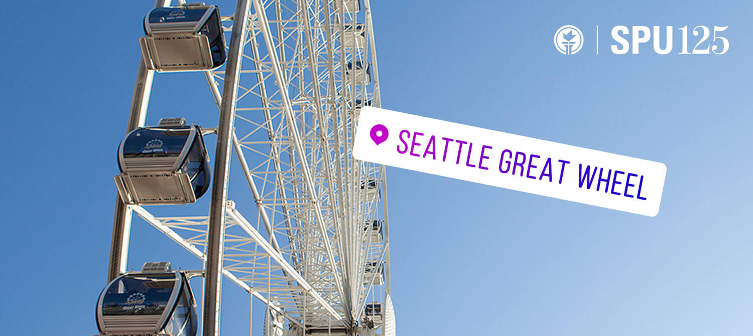 Image of the Seattle great wheel and a location graph