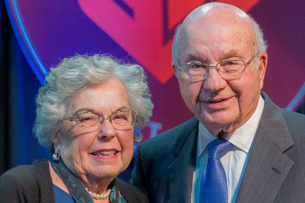 Alumni Norm and Nancy Edwards received the President’s Award for Philanthropy.