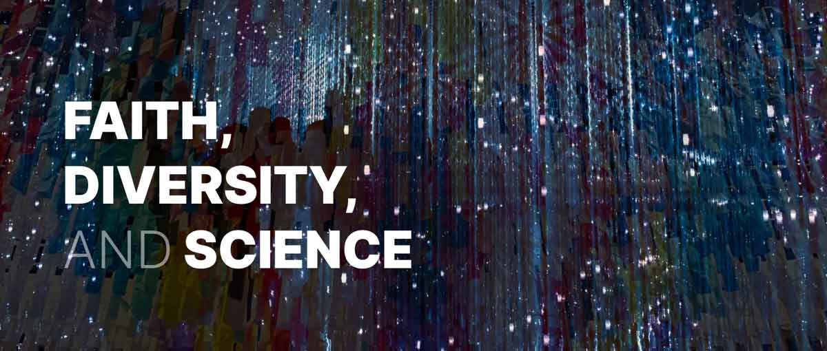 faith, diversity and science graphic