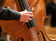 An SPU student playing the cello