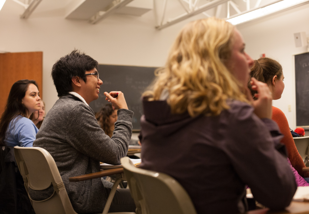 SPU students in their data science class 