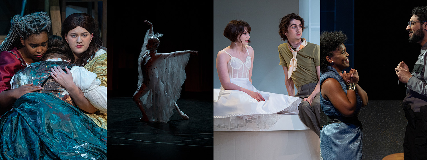 A collage of Theatre productions from 2021-22 | photos by Michelle Smith-Lewis