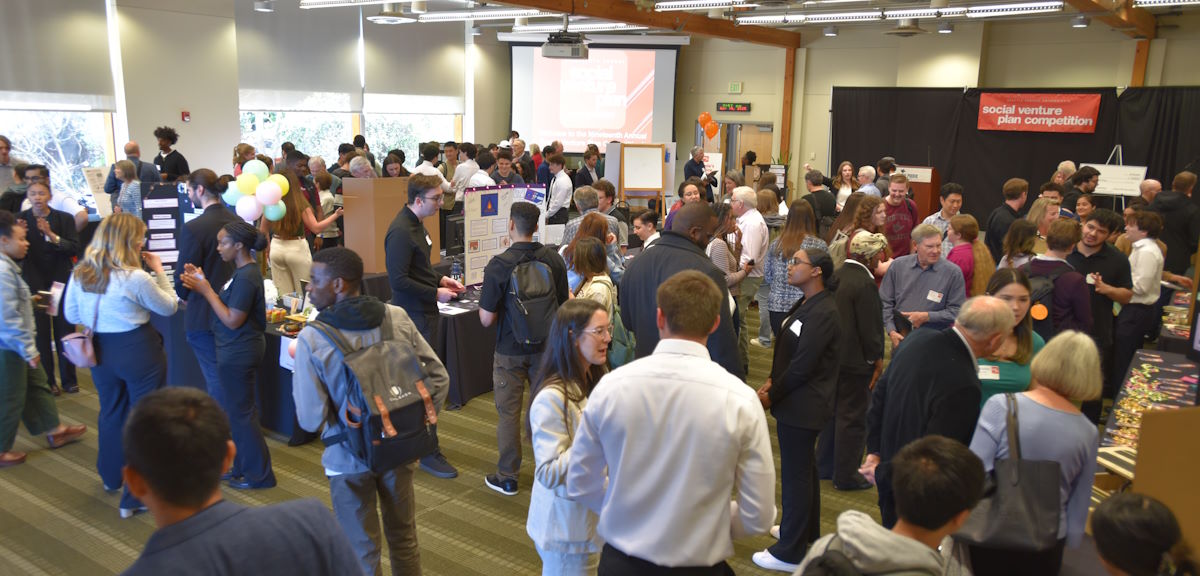 Wide shot of the Social Venture Plan Competition event