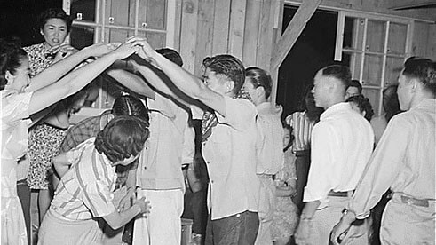 Dancing at an internment camp