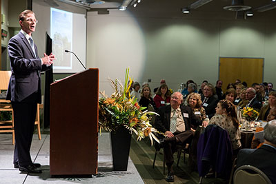 SPU President Dan Martin addresses the audience at the 2013 President's Circle Dinner