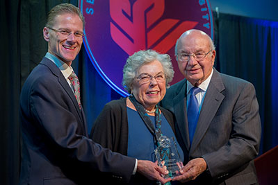 SPU President Dan Martin with 2018 President's Circle award winners