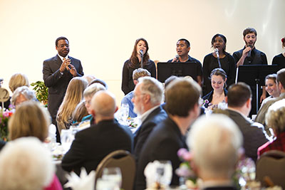 The SPU Gospel Choir performs at the Spring 2011 President's Circle Dinner