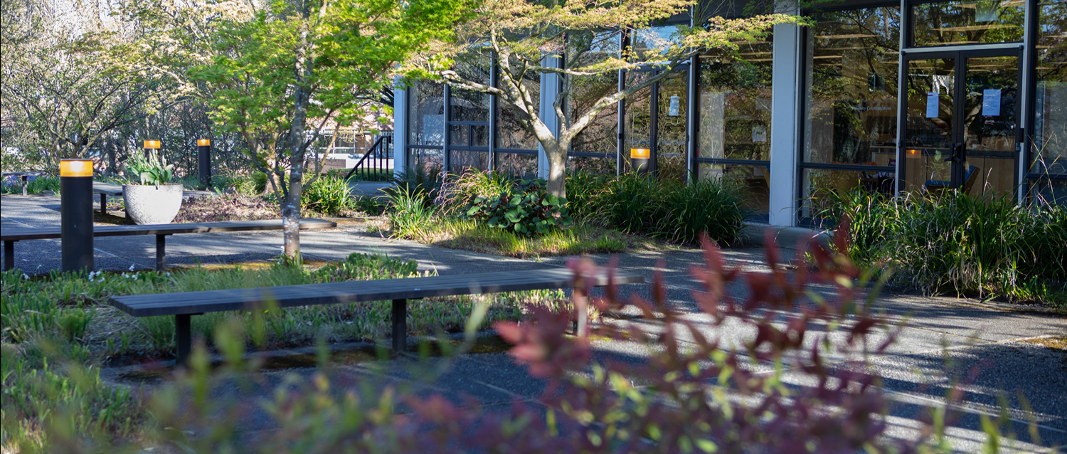 Lower Weter entrance to the John and Vera Mae Resource Center at Seattle Pacific