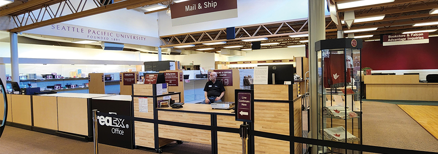 An inside view of Mailing and Copying Services on the SPU campus.