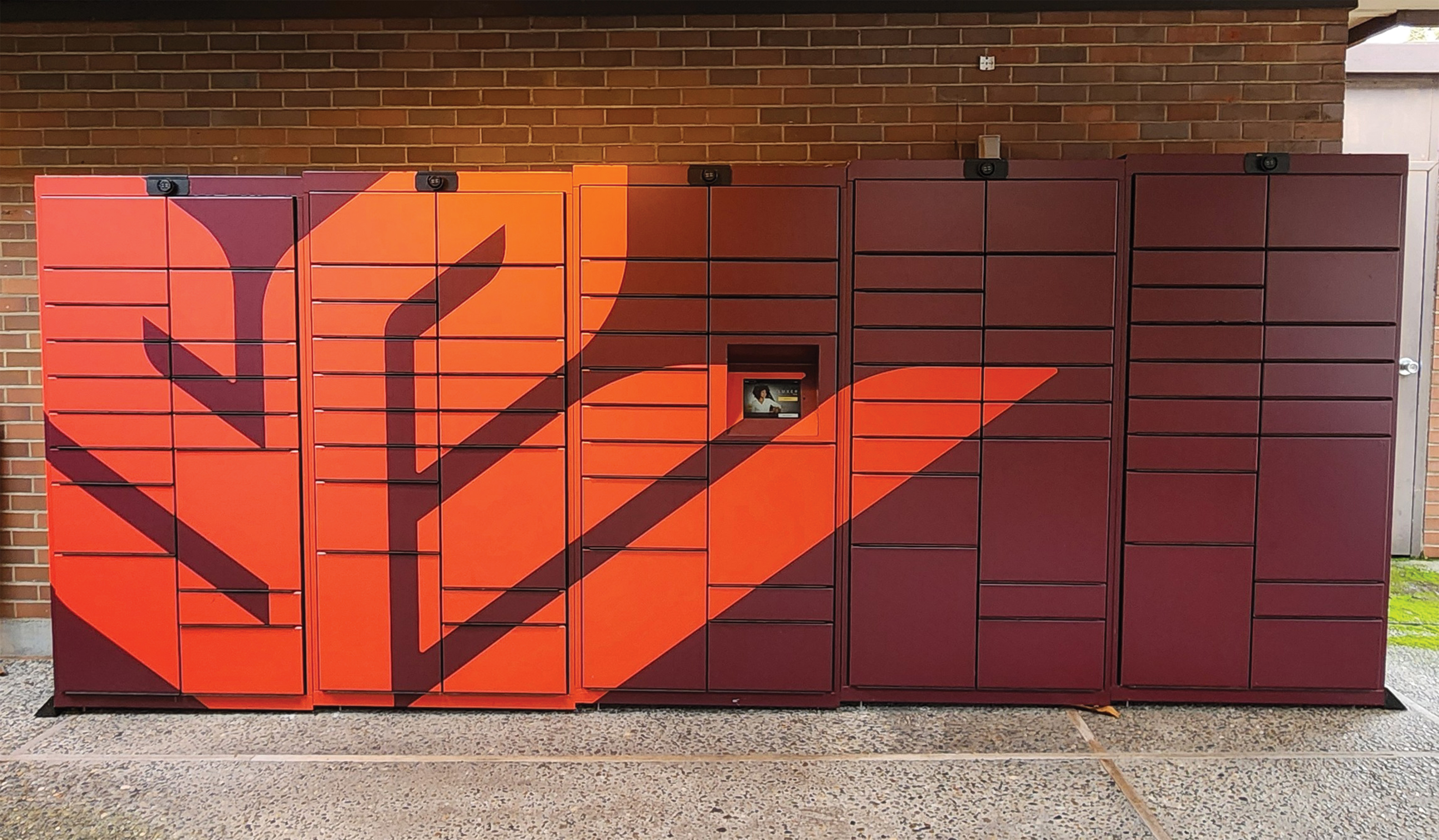 Luxer lockers outside Mailing Services