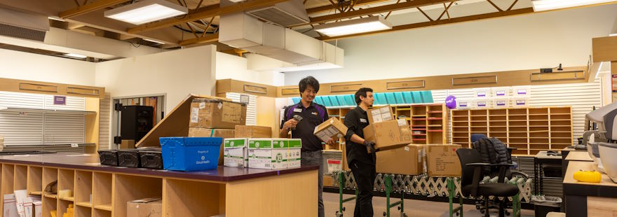 Mailing services staff at work