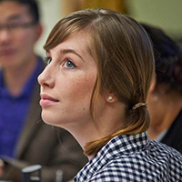An SPU student attends class