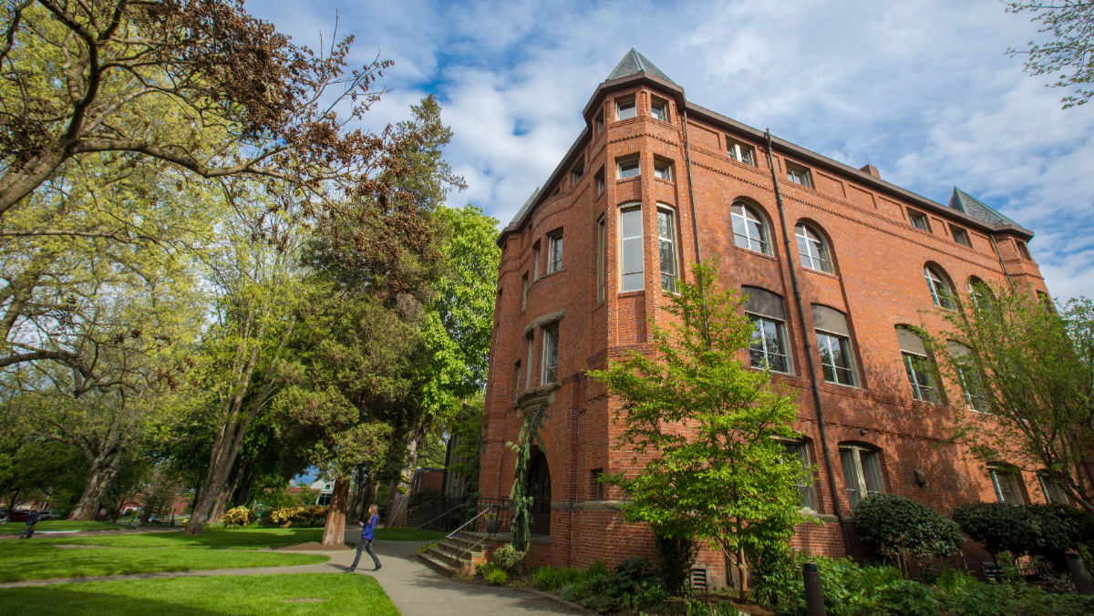 An image of Alexander and Adelaide Hall on the Seattle Pacific University campus