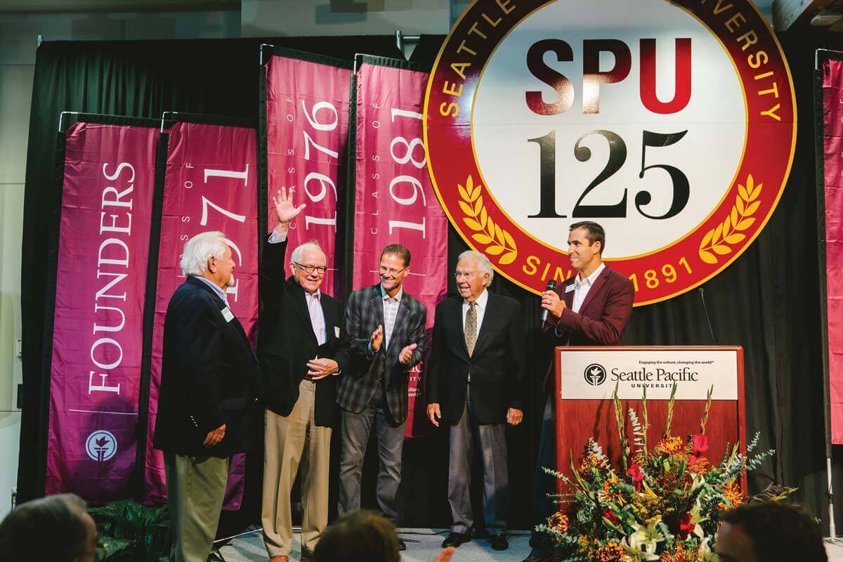 Four presidents at a Taste of SPU