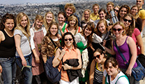 SPU students and professor in Paris.