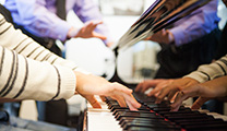 SPU student playing piano
