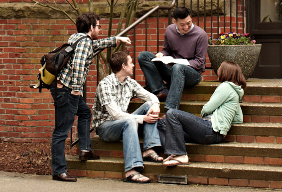Doug Strong and students