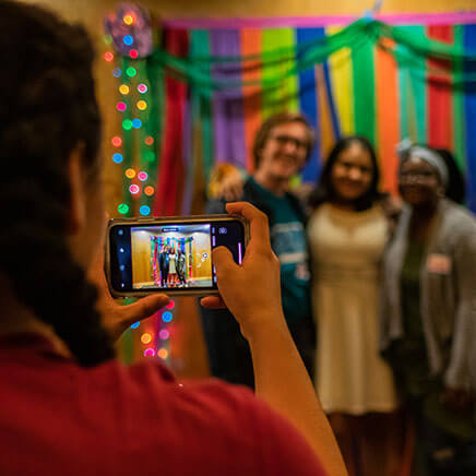 SPU students take a photo at a multicultural celebration | photo by Giao Nguyen