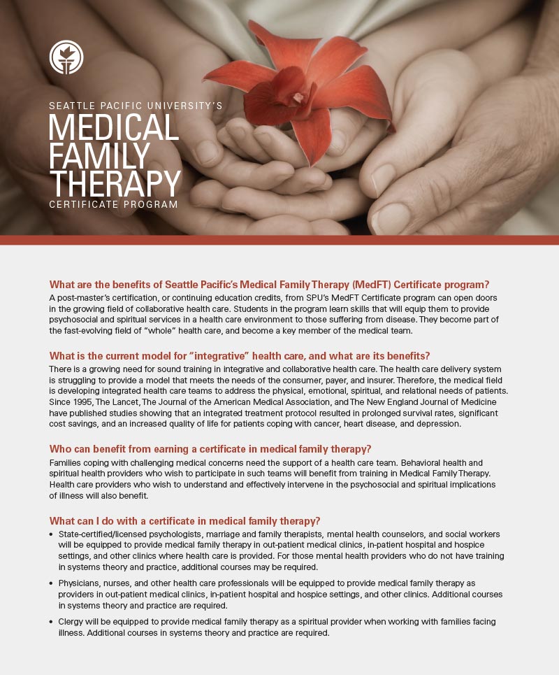 Medical Family Therapy professional certification