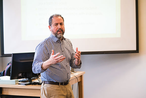 Jorge Preciado teaches a class of graduate students