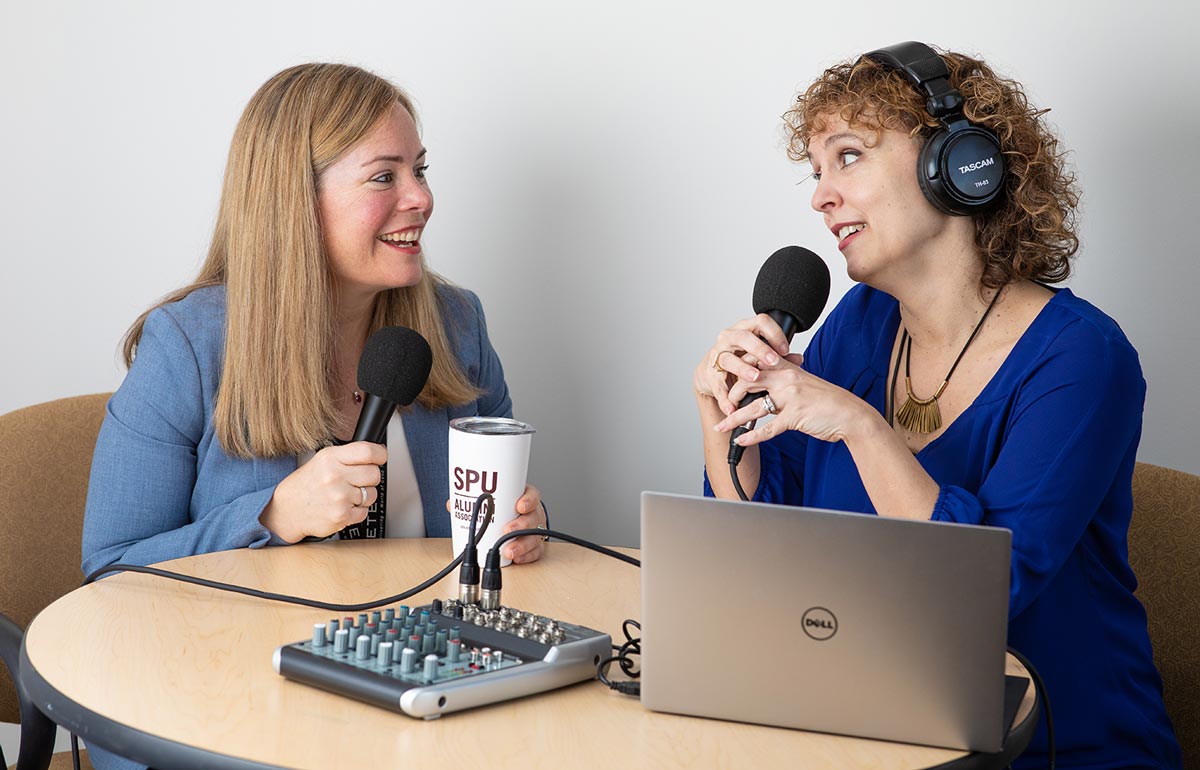 Laurra McGregor with podcast host Amanda Stubbert