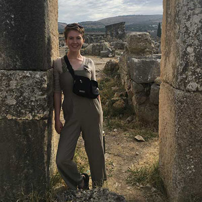 SPU grad Olivia Heale '21 poses in Morocco