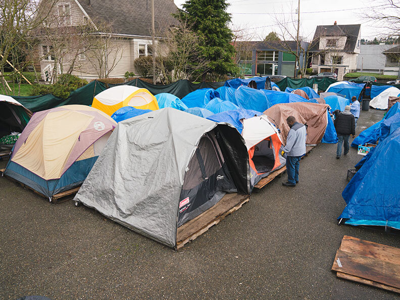 Tent City on the SPU campus | photo by Chris Yang