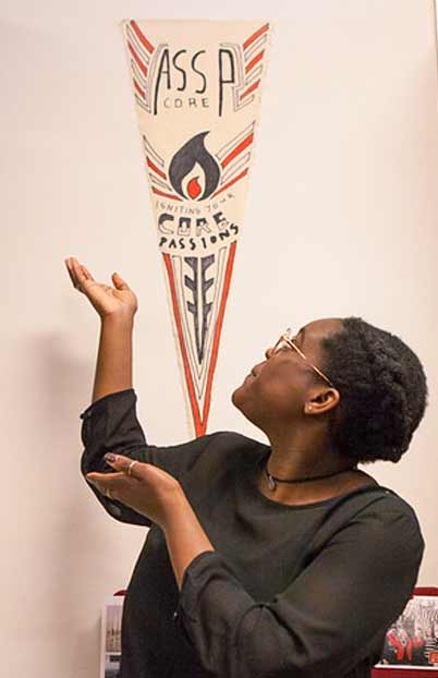 Lola in the ASSP office