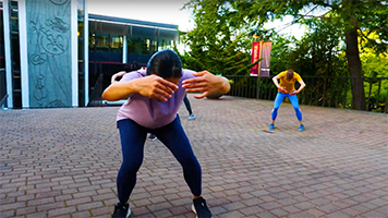 SPU student dancers perform in Martin Square