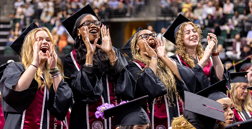 Students attend commencement