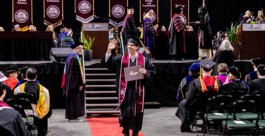 Students attend commencement