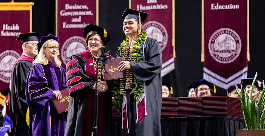 Students attend commencement